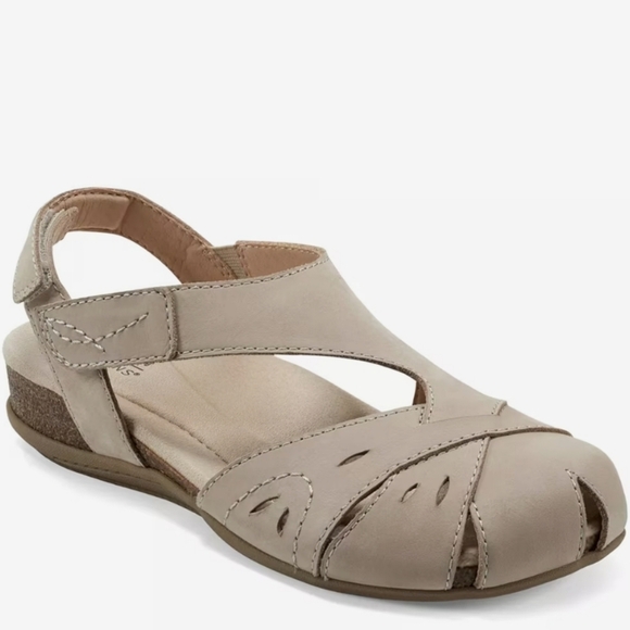 Earth Origins Shoes - Earth Origins Womens Birdine Tan Slip On Slingback Sandals Shoes, Size 8w